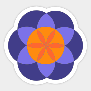 Sacred Geometry, circle design, flower Sticker